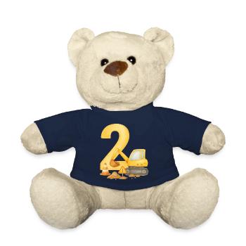 digger birthday / Bagger Geburtstag - Teddy - French Navy - Vorne