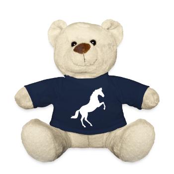 weißes Pferd Pferde Silhouetten Schattenfigur - Teddy - French Navy - Vorne