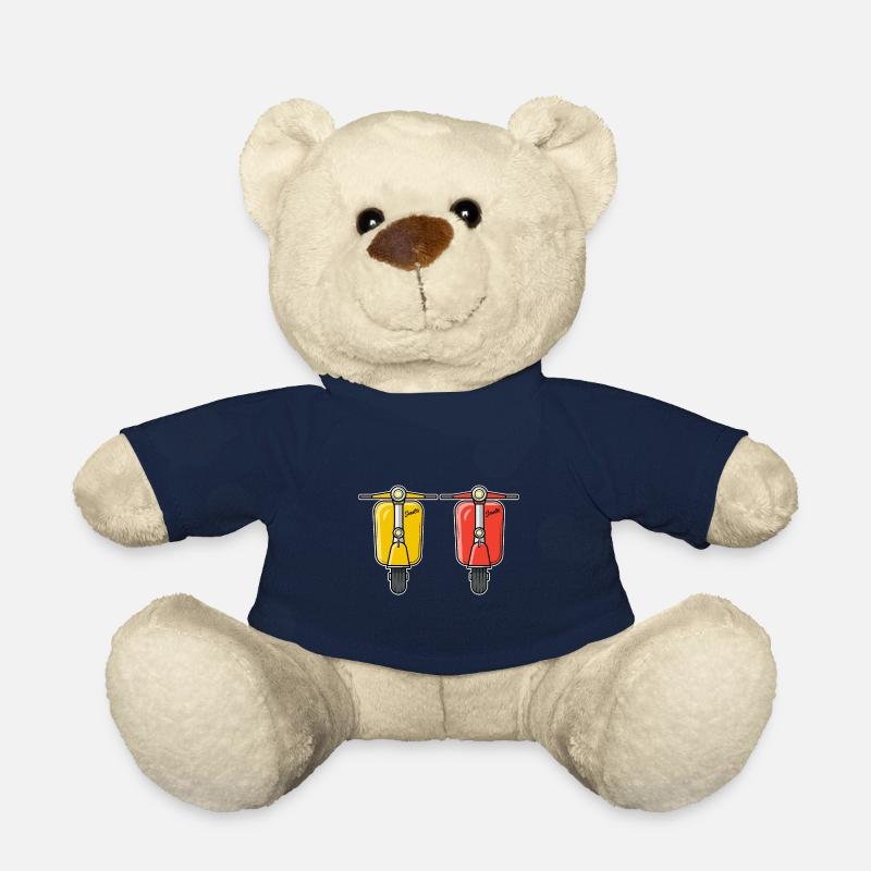 2 Scooter Motorroller Roller gelb rot - Teddy - French Navy