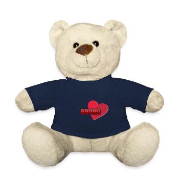Heart Bruno - Teddy Bear - french navy - Front
