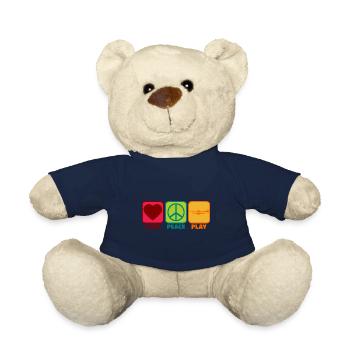 Trombone Player Mama Girl mit Spruch Sprüche Peace - Teddy - French Navy - Vorne