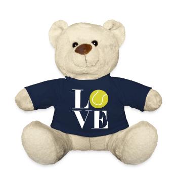 Love Tennis Ball joueur de tennis coeur - Nounours - bleu marine - Devant