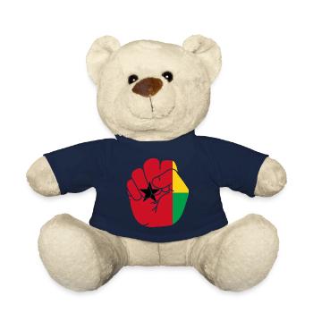 Guinea Bissau flag kriol kiriol gift - Teddy Bear - french navy - Front