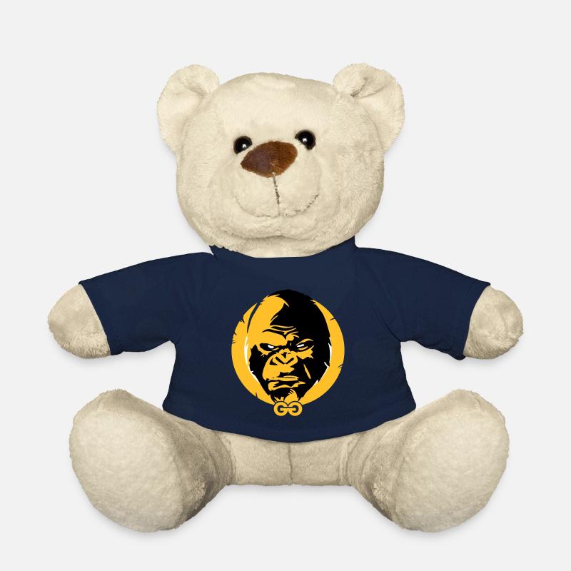 Grosse tête de gorille sombre - Nounours - bleu marine