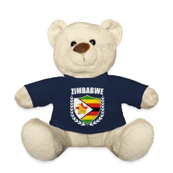 Drapeau du Zimbabwe Zimbabwe Harare Chewa cadeau - Nounours - bleu marine - Devant