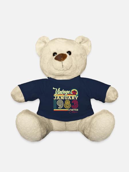 Né 1983 Janvier 40th anniversaire Homme cadeau - Nounours - bleu marine