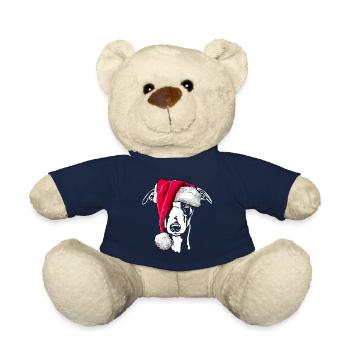 Santa WHIPPET Weihnachten Hunde Wilsigns - Teddy - French Navy - Vorne