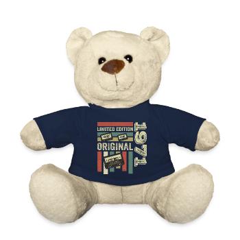 Vintage 1971 - Retro Birthday Saying 1971 - Teddy Bear - french navy - Front