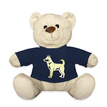 Husky Hund Silhouette - Teddy - French Navy - Vorne