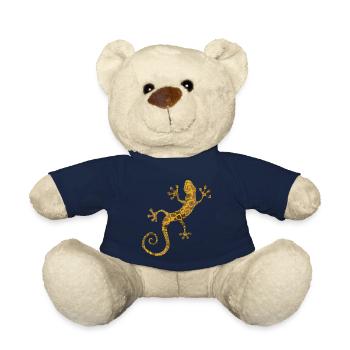 gecko doré brun jaune - Nounours - bleu marine - Devant