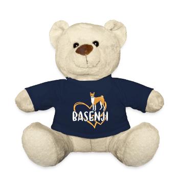 Dog Basenji Heart - Teddy - French Navy - Vorne