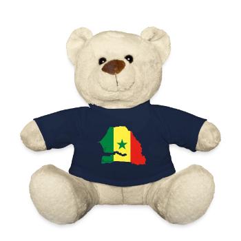 Senegal map flag flag - Teddy Bear - french navy - Front