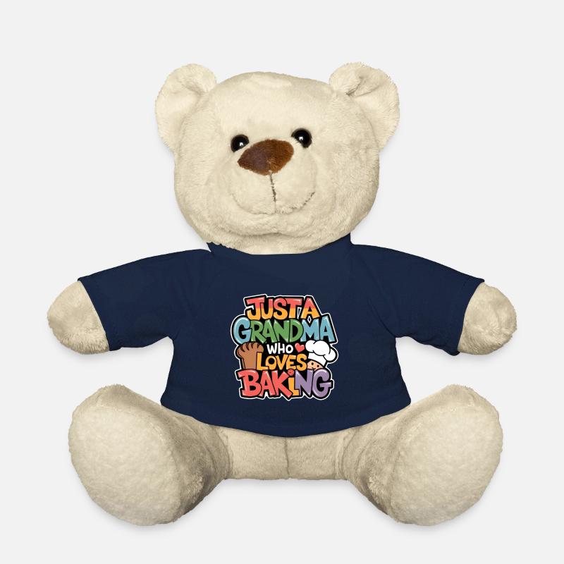 Oma backt gerne Großmutter ist Bäckerin - Teddy - French Navy