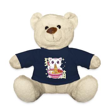 Ramen Katze Kawaii Nudeln Japanische Ramen Katze - Teddy - French Navy - Vorne