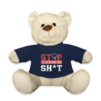 Cybersecurity Hacker Programming Gift Idea - Teddy Bear - french navy - Front