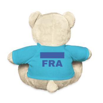 Dossard Judo Frankreich anpassbar - Teddy - Atollblau - Hinten