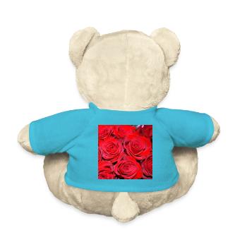 Handyhüllen mit Blume Muster - Teddy - Atollblau - Hinten