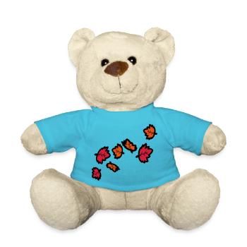 Herbst Ahornblätter - Teddy - Atollblau - Vorne