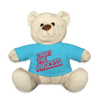 trust the process Quote - Teddy Bear - atoll blue - Front