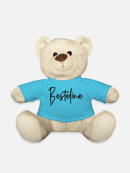 Besteline (Farbwechsel möglich) - beste Freundin - Teddy - Atollblau