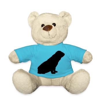 french bulldog schattenriss 1 - Teddy - Atollblau - Vorne