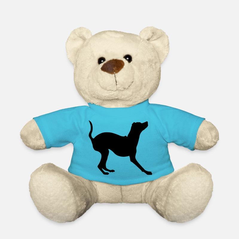 zwergpinscher schattenriss 1 - Teddy - Atollblau