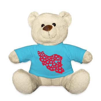 iran love - Teddy Bear - atoll blue - Front