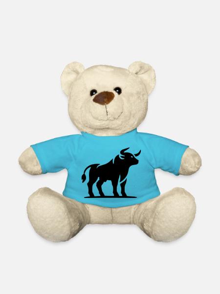 Animal taureau - Nounours - bleu outremer
