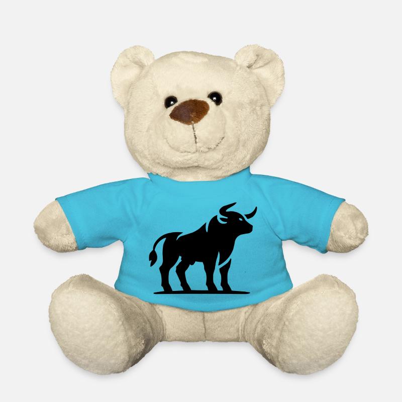 Animal taureau - Nounours - bleu outremer