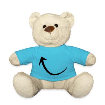 Arrow drawing sketch black - Teddy Bear - atoll blue - Front