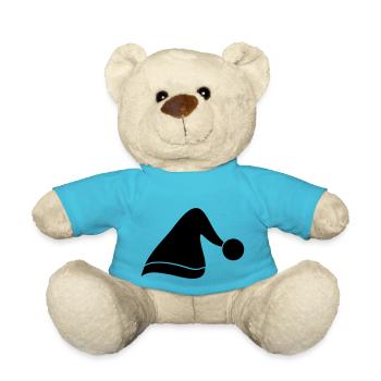 Mütze // Bommel // Bommelmütze // Schlafmütze - Teddy - Atollblau - Vorne