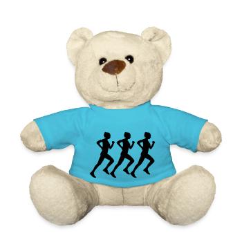 woman running - Teddy Bear - atoll blue - Front