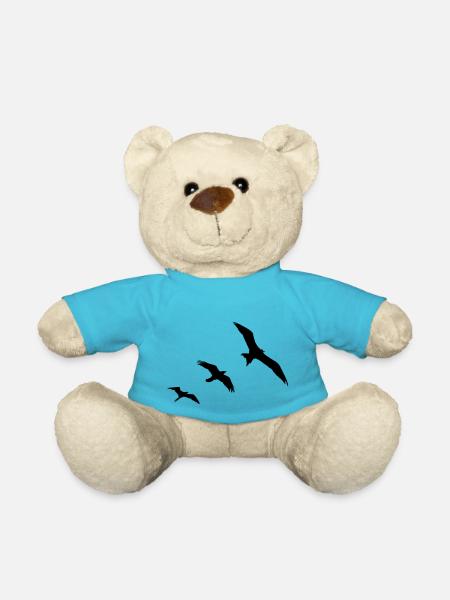 Birds - Teddy Bear - atoll blue