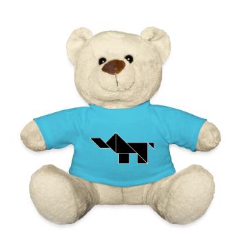 Tangram Elefant black 'n white - Teddy - Atollblau - Vorne
