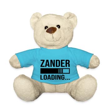 Zander loading... Anglergeschenk, Angeln - Teddy - Atollblau - Vorne