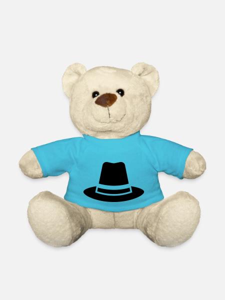 Hat - Teddy Bear - atoll blue