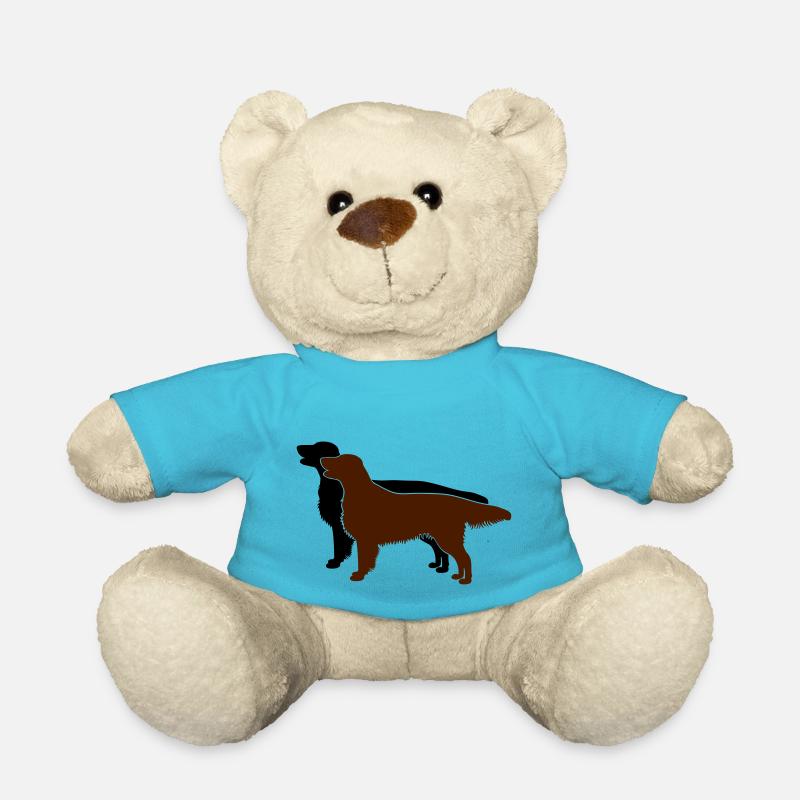 2 Flat Coated Retriever - Teddy - Atollblau