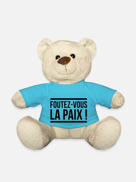 FOUTEZ VOUS LA PAIX - Nounours - bleu outremer