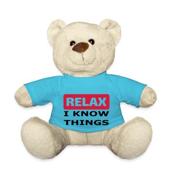 Relax I know things - Teddy - Atollblau - Vorne