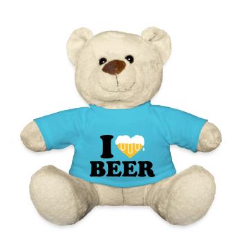 I love Beer - Teddy - Atollblau - Vorne