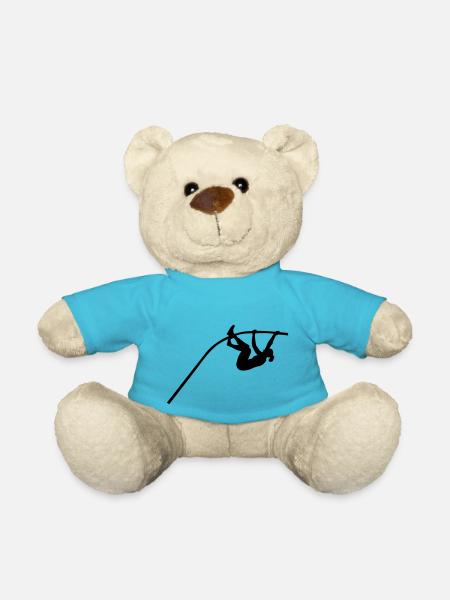 Pole Vault - woman - Teddy Bear - atoll blue