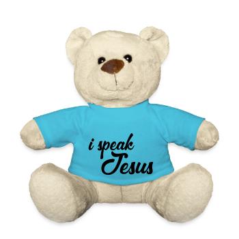 i speak jesus - Teddy Bear - atoll blue - Front