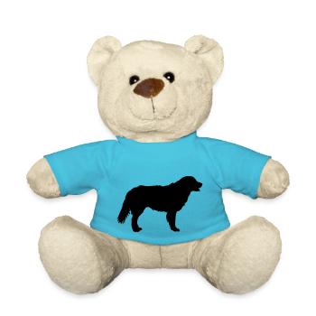 golden retriever schattenriss 1 - Teddy - Atollblau - Vorne