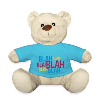 Comic Blah Colorful - Teddy Bear - atoll blue - Front