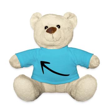 Arrow drawing sketch black - Teddy Bear - atoll blue - Front