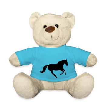 Cheval au galop - Nounours - bleu outremer - Devant