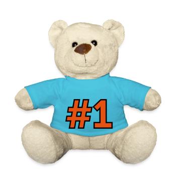 Sport Zahl 1 Eins - Teddy - Atollblau - Vorne