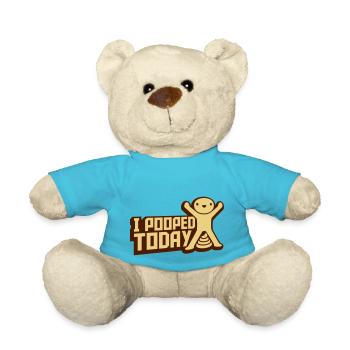 I pooped today Zitat - Teddy - Atollblau - Vorne