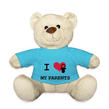 J'aime mes parents - Nounours - bleu outremer - Devant