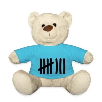 Symbole de liste de pointage - 8 tirets - Nounours - bleu outremer - Devant